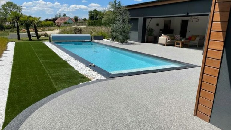 Résine de sol pour surface extérieure