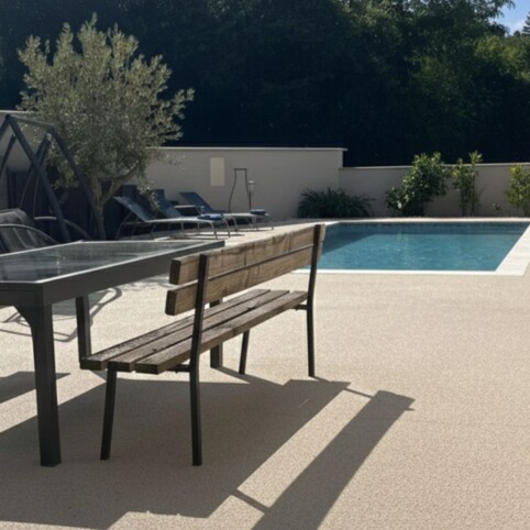 terrasse moquette pierre