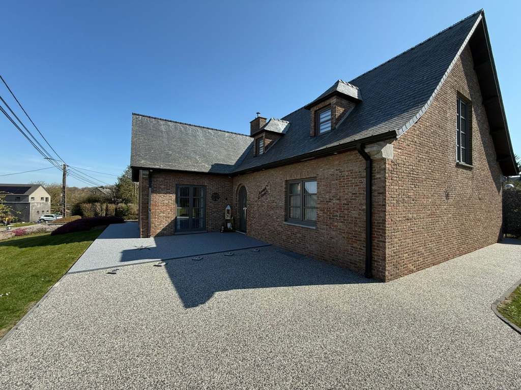 Entrée de garage coloris Gris perle