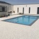 piscine Résineo revetement drainant moquette de pierre