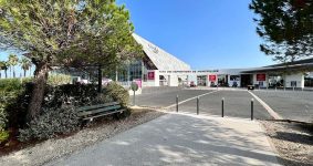 Résine drainante parvis parc des expositions de Montpellier